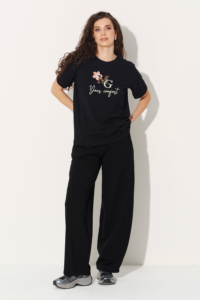 Футболка с принтом чёрная — хлопок — MG Wear