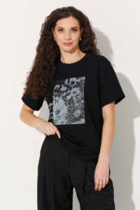 Футболка с принтом чёрная — хлопок — MG Wear