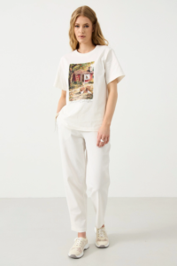 Брюки-бананы молочные — белорусский хлопок — MG Wear