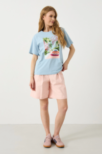 Шорты розовые свободные — белорусский хлопок — MG Wear