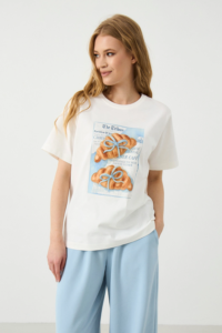 Футболка базовая молочная — белорусский хлопок — MG Wear